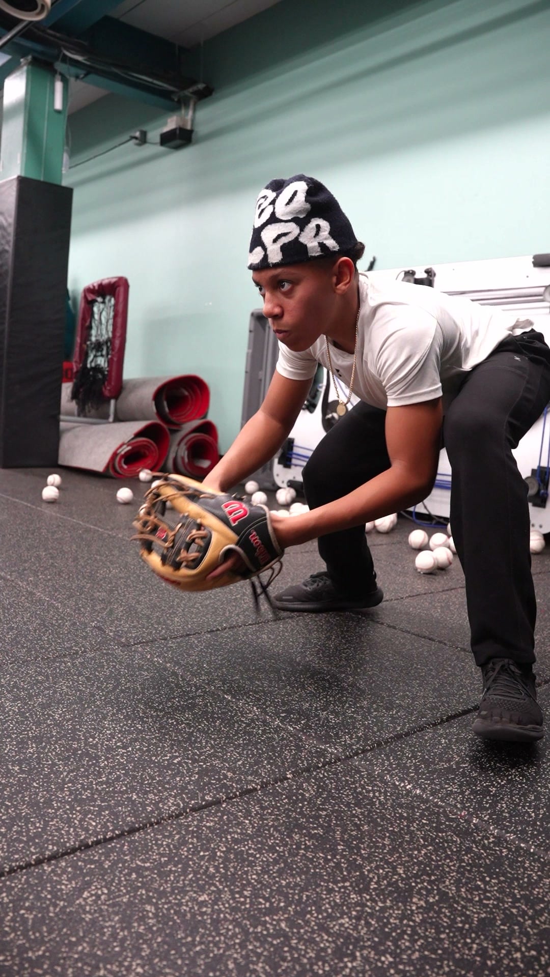 Baseball glove and fielding training at GrindTime Baseball Academy in Bellerose, NY, Queens