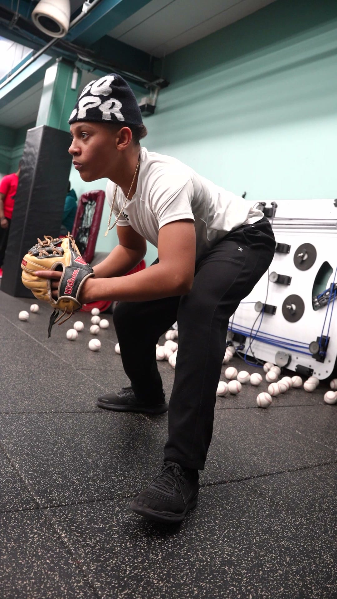 Baseball glove and fielding training at GrindTime Baseball Academy in Bellerose, NY, Queens
