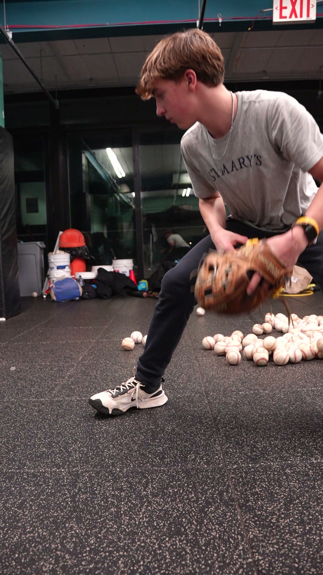 Baseball glove and fielding training at GrindTime Baseball Academy in Bellerose, NY, Queens