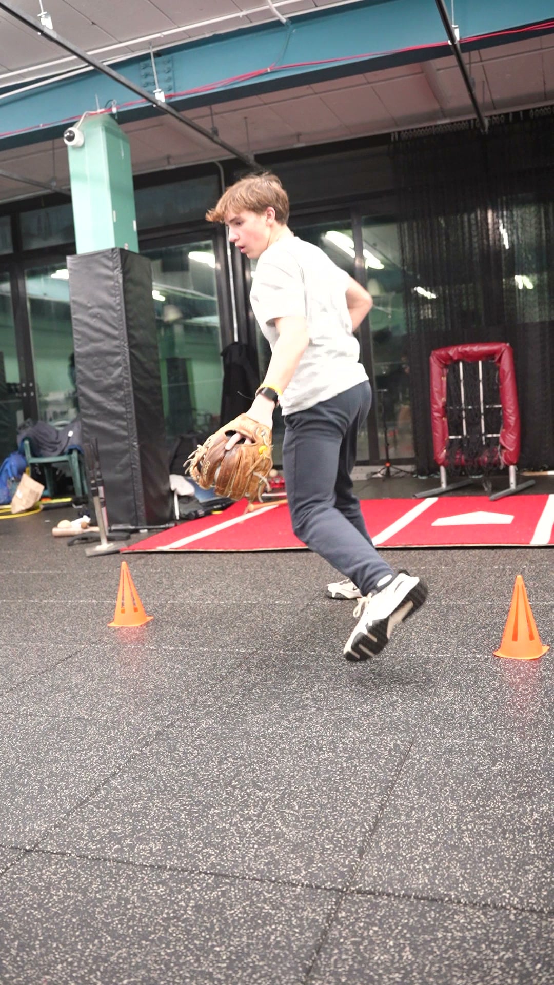 Baseball glove and fielding training at GrindTime Baseball Academy in Bellerose, NY, Queens