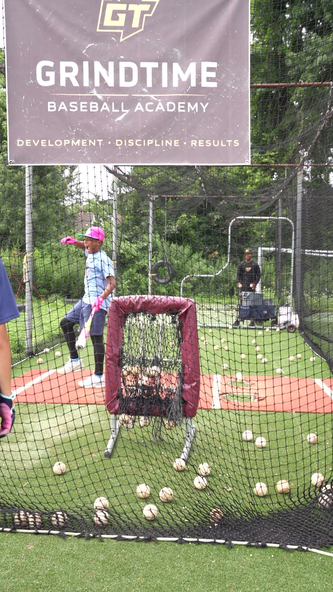 Baseball training under the GrindTime banner at GrindTime Baseball Academy in Bellerose, NY, Queens