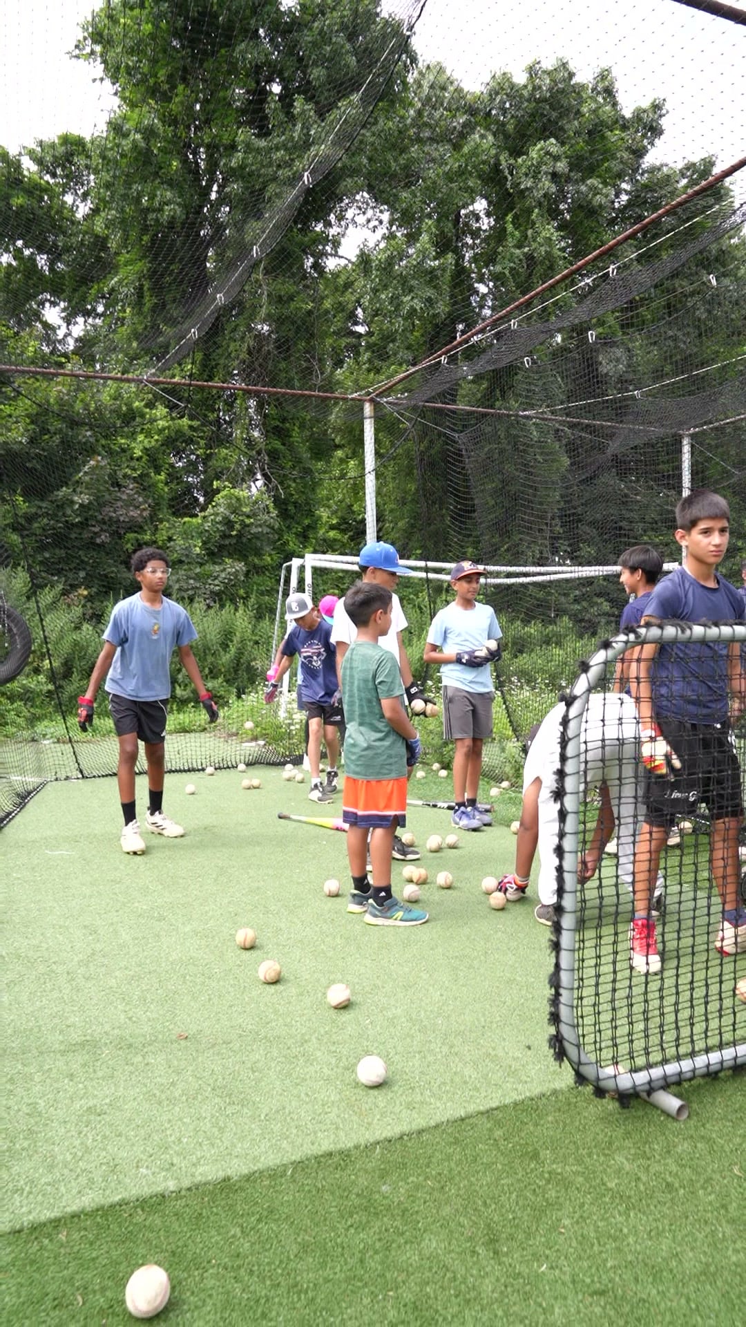Small-group baseball training at GrindTime Baseball Academy in Bellerose, NY, Queens